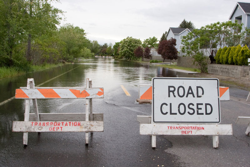 Flooding on roads prompts closures