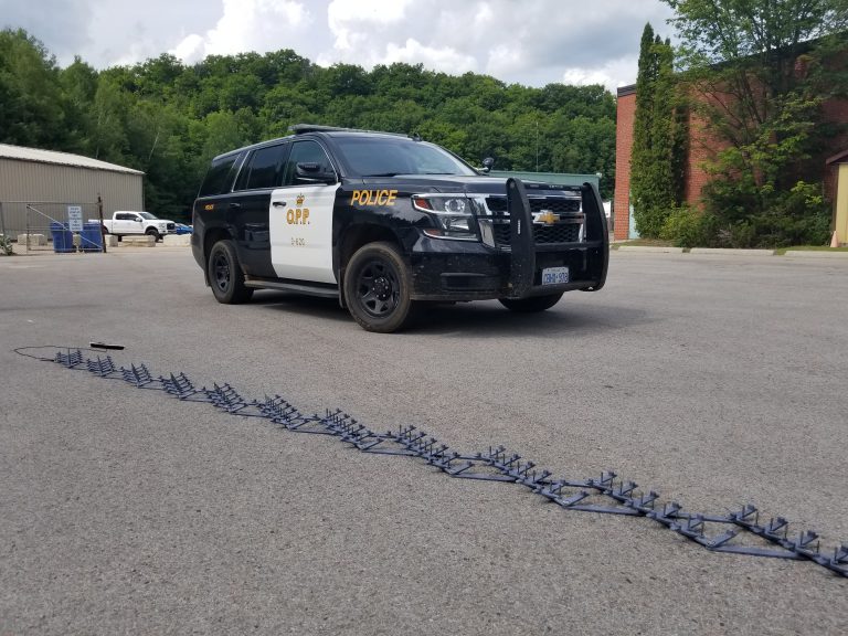 Pursuit in Bancroft ends with the help of a Spike Strip