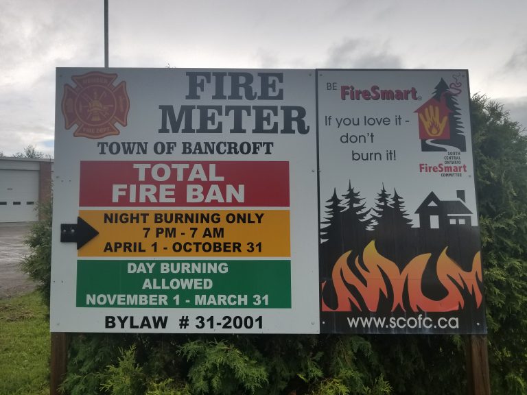 With Rain Coming and the Weather Taking a Positive Turn, it was Safe to Lift the Total Fire Ban in North Hastings