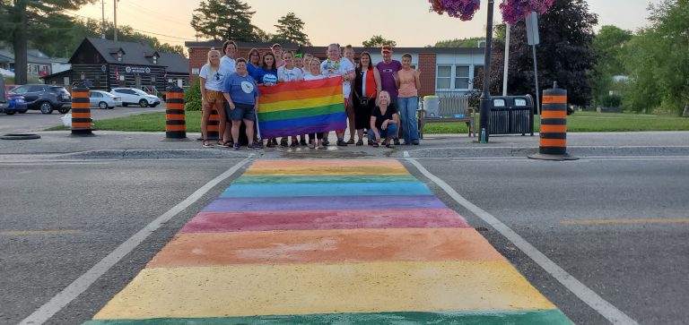 rainbow crosswalk bancroft