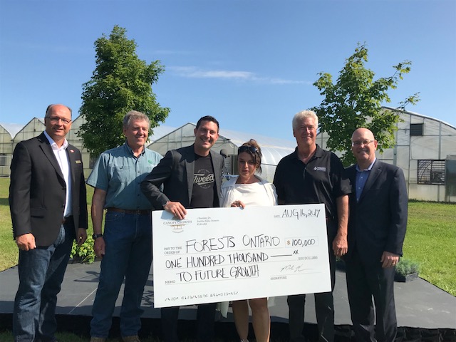 Canopy Growth donates $100,000 to Forests Ontario