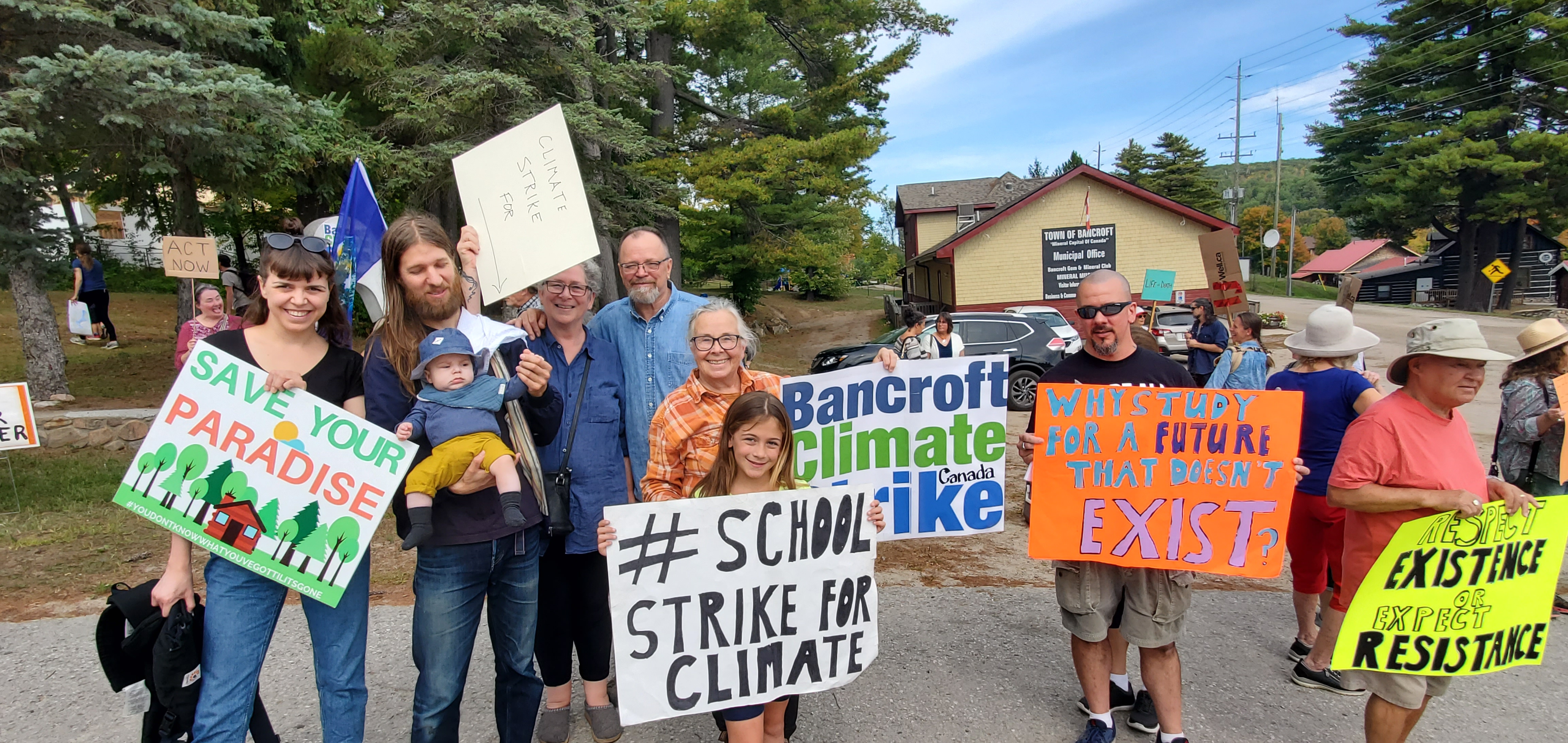climate strike bancroft protest
