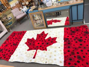 remembrance day canadian flag vintage on hastings