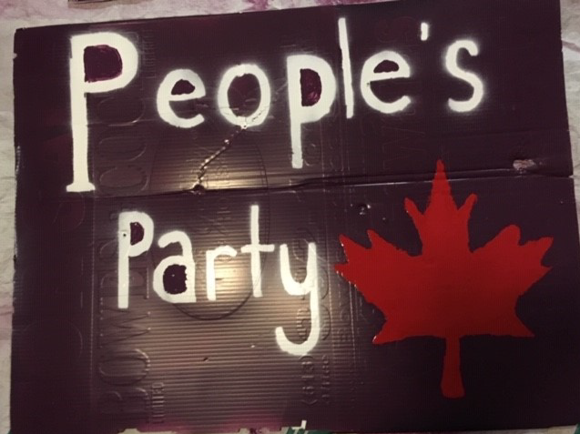 people's party of canada stolen sign