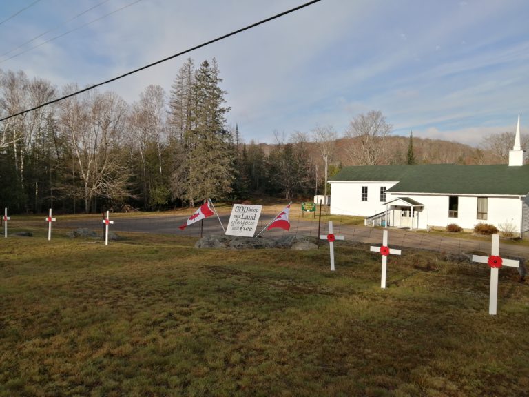 Purdy Community Church Pastor talks of Remembrance Day display