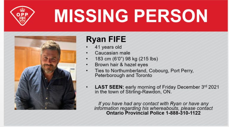 OPP looking for missing person last seen in Stirling-Rawdon