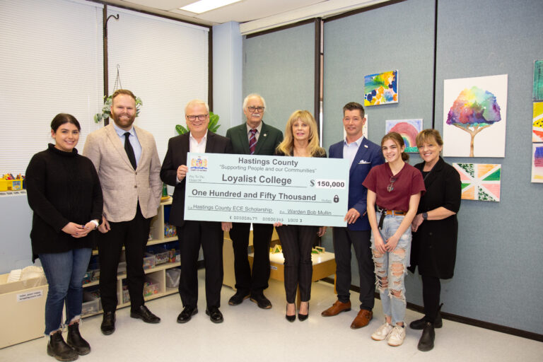 Loyalist College receiving $150,000 from Hastings County for ECE scholarships 