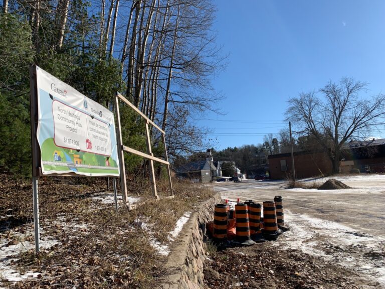 Mobile unit for Bancroft warming centre being transported January 23rd