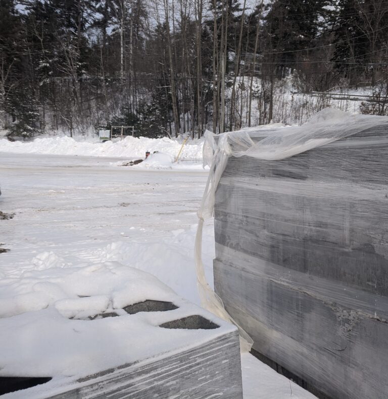 Foundation blocks for Bancroft’s new warming room are now on site 