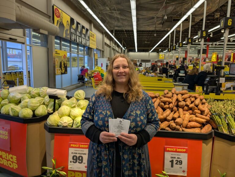 Raising food and funds at local grocery stores 